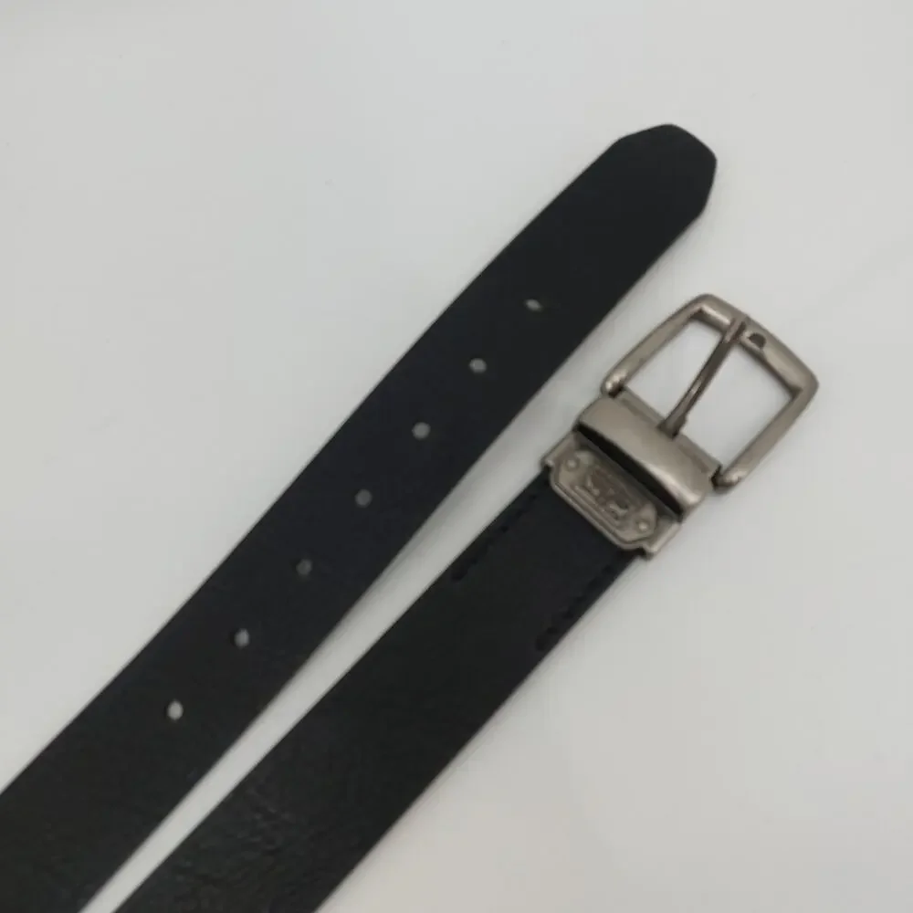 Levis Belt Black Brown Silver Tone Buckle 42-44 XL Men's